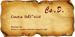 Csuta Dávid névjegykártya